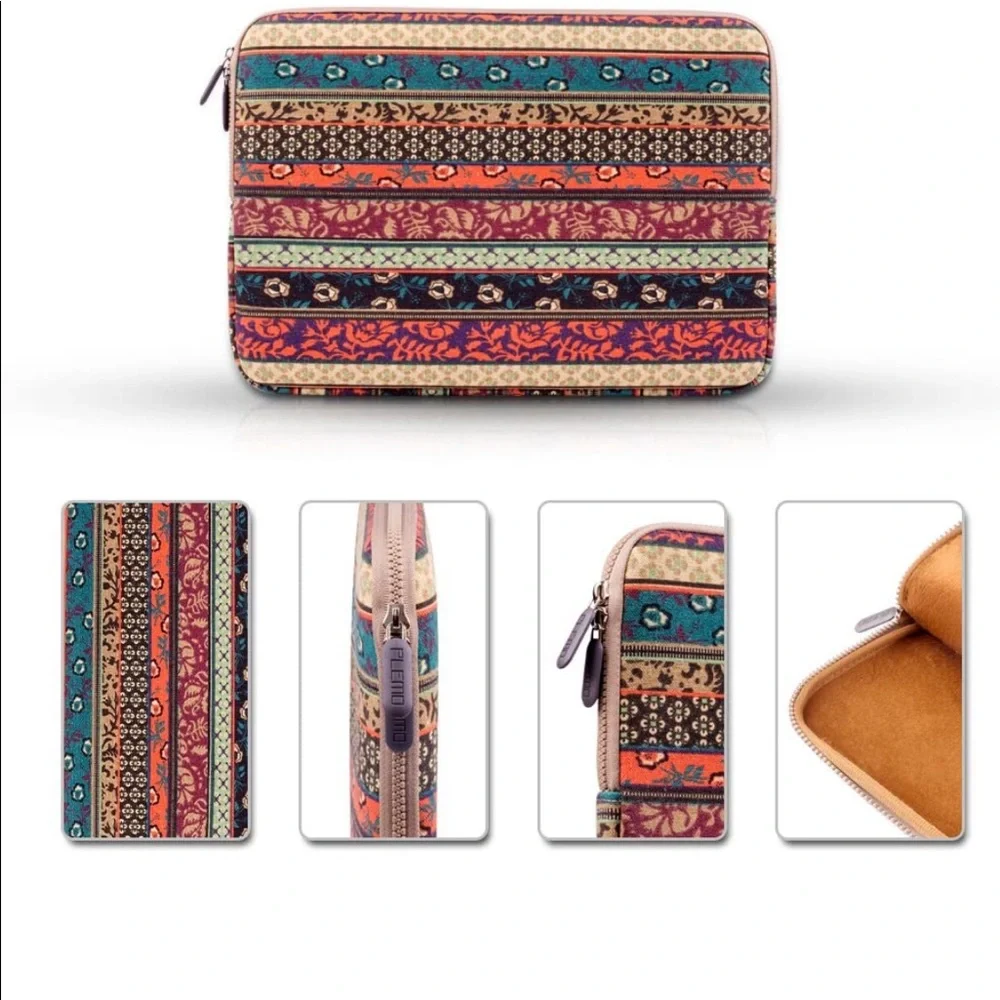 Cute bohemian laptop sleeve case 11”-11.6”